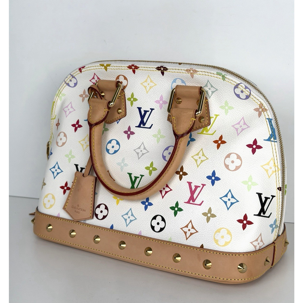Louis Vuitton Alma PM Satchel Bag in White Monogram Multicolore Canvas 2011 D2